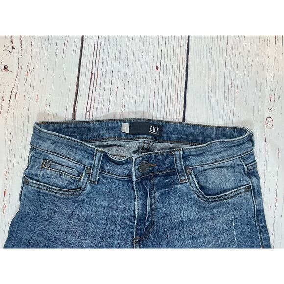 Kut from the Kloth Jeans Womens Sz 4 Catherine Ankle Straight Leg Medium Wash - Picture 11 of 13